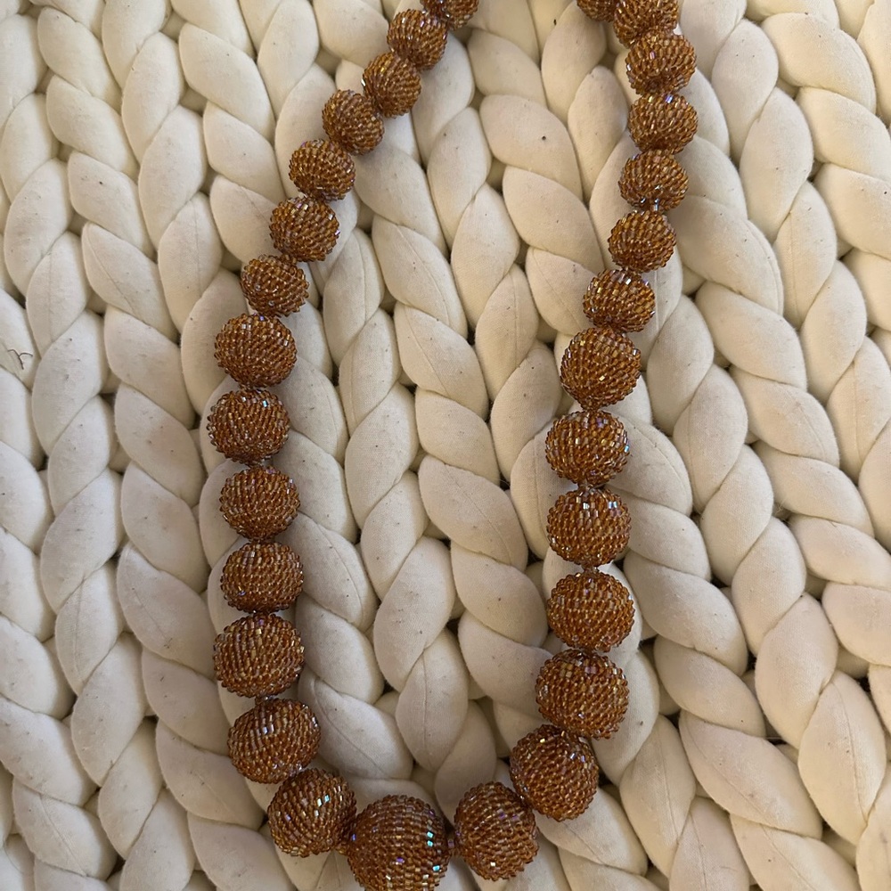 Elegant Brown Beaded Necklace